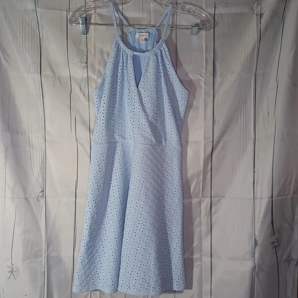 Candie's Dresses & Skirts - Candie’s 90’s Y2K Coquette Eyelet Lace Keyhole halter fit & flare summer dress